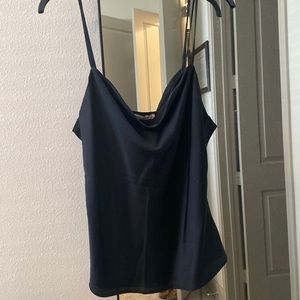 Abercrombie black silk cowl neck